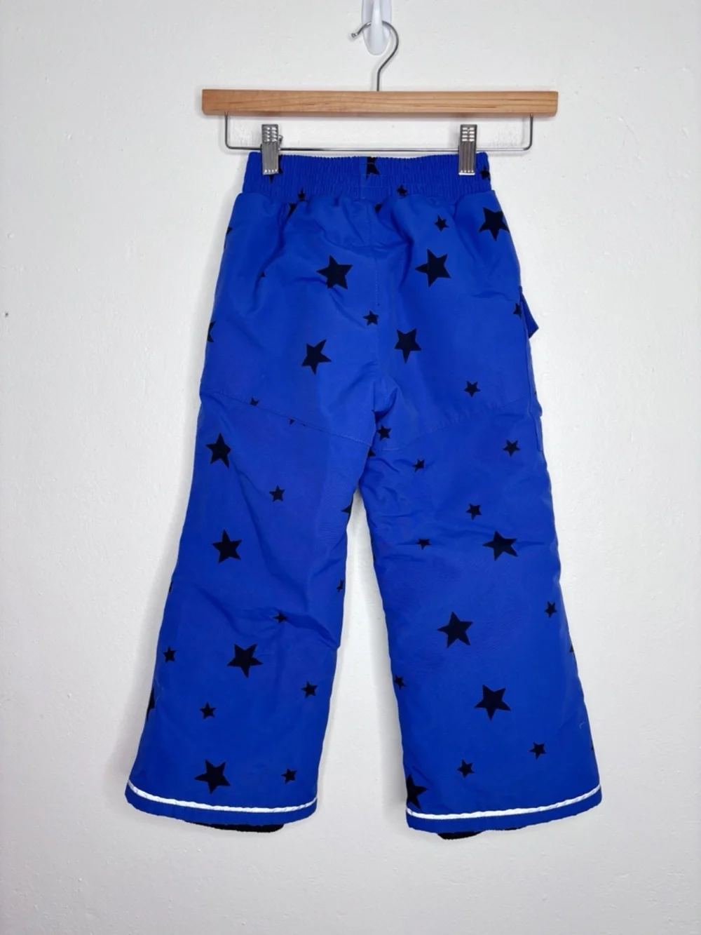 Hanna Andersson Blue Black Star Print Insulated Snow Pants Size 5T EUC